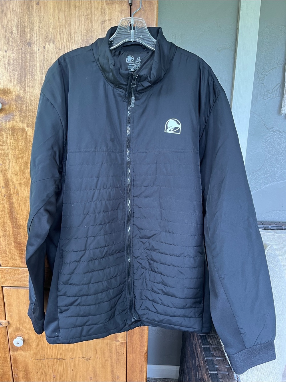 Taco Bell Black Quilted Men's Jacket 2XL